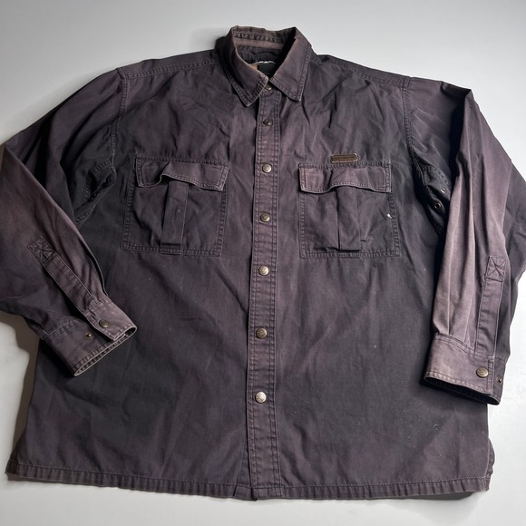 Harley-Davidson Other - Harley-Davidson Mens Large Black Ripstop Cotton Snap Front Long Sleeve Shirt L